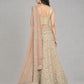 Beige Silk Blend Embellished Lehenga