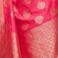 Rajwada Pink Silk Blend Embellished Saree For Women