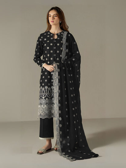 Rajwada Black Georgette Embroidered Semi Stitched Kurta Set For Women