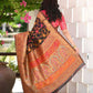 Rajwada Black Silk Blend Woven Saree For Women