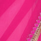 Rajwada Pink Georgette Lace Work Saree With Unstitched Blouse For Women