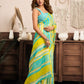 Rajwada Sky Blue And Yellow Cotton Linen Zari Work Saree For Women