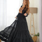 Rajwada Black Georgette Embroidered Stitched Gown For Women