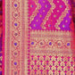 Rajwada Pink And Blue Woven Banarasi Silk Saree With Unstitched Blouse for Women