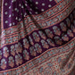 Rajwada Purple Silk Blend Printed Elegant Saree For Women