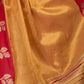 Rajwada Golden And Red Silk Blend Solid Saree For Women