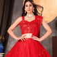 Rajwada Red Georgette Embroidered Semi-Stitched lehenga For Women