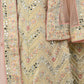 Beige Silk Blend Embellished Lehenga