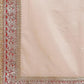 Rajwada Beige Organza Embellished Solid Saree For Women
