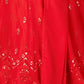 Rajwada Red Georgette Embroidered Semi-Stitched lehenga For Women