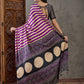 Rajwada Purple And Cream Silk Blend Printed Elegant Saree For Women