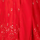 Rajwada Red Georgette Embroidered Semi-Stitched lehenga For Women