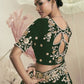 Rajwada Green Organza Embellished Elegant Saree For Women