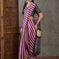 Rajwada Purple And Cream Silk Blend Printed Elegant Saree For Women