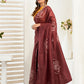 Rajwada Brown Cotton Linen Zari Work Saree For Women