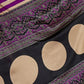 Rajwada Purple And Cream Silk Blend Printed Elegant Saree For Women