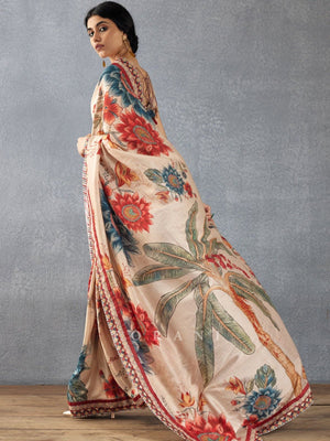 Rajwada Multicolor Georgette Printed Saree For Women