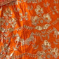 Rajwada Orange Silk Blend Embroidered Semi-Stitched lehenga For Women