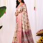 Rajwada Pink Silk Blend Printed Saree For Women