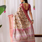 Rajwada Pink Silk Blend Printed Saree For Women