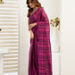 Rajwada Magenta Cotton Linen Zari Work Saree For Women