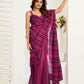 Rajwada Magenta Cotton Linen Zari Work Saree For Women