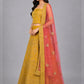Mustard Yellow Silk Blend Embellished Lehenga