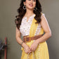 Rajwada Yellow Georgette Printed Saree For Women