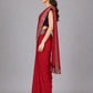 Dark Pink Silk Blend Embellished Saree