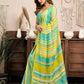 Rajwada Sky Blue And Yellow Cotton Linen Zari Work Saree For Women