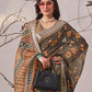 Rajwada Multicolor Linen Cotton Printed Saree For Women