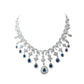 Rajwada Dark Blue Alloy Embellished Jewellery Set For Women