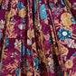 Rajwada Purple Cotton Blend Embroidered  Semi-Stitched Lehenga For Women