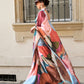 Rajwada Multicolor Georgette Printed Saree With Unstitched Blouse For Women
