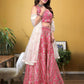 Rajwada Pink Silk Blend Embellished Semi-Stitched Lehenga For Women
