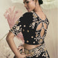 Rajwada Black Organza Embellished Elegant Saree For Women