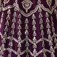 Rajwada Dark Purple Georgette Embroidered Semi-Stitched lehenga For Women