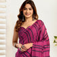Rajwada Magenta Cotton Linen Zari Work Saree For Women