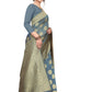 Rajwada Grey Silk Blend Embellished Saree For Women