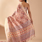 Rajwada Pink Silk Blend Printed Saree For Women