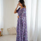 Rajwada Lavender Georgette Printed Saree For Women
