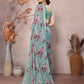 Rajwada Mint Green Georgette Printed Saree For Women