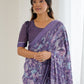 Rajwada Lavender Georgette Printed Saree For Women