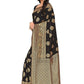 Rajwada Black Silk Blend Embellished Saree For Women