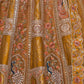Rajwada Mustard Organza Embellished Semi-Stitched Lehenga With Unstitched Blouse For Women