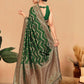 Rajwada Green Woven Banasari Silk Saree With Unstitched Blouse for Women