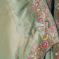 Rajwada Light Green Viscose Silk Embroidered Saree For Women