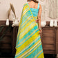Rajwada Sky Blue And Yellow Cotton Linen Zari Work Saree For Women