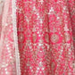 Rajwada Pink Silk Blend Embellished Semi-Stitched Lehenga For Women