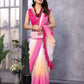 Rajwada Multicolor Georgette Lace Work Saree With Unstitched Blouse For Women